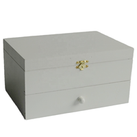 Boîte d'emballage en bois pour CD/DVD, gravure personnalisée en gros, non finie