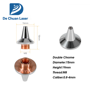 Boquillas láser de doble capa de una sola capa de alta calidad 3D M8 <span class=keywords><strong>calibre</strong></span> 0,8-4mm para cabezal láser de fibra Precitec Raytools - Product Image 3
