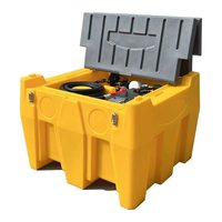 Réservoir de transfert d'essence et de diesel portable en plastique PE 12V 24V 500L avec débitmètre préréglé et filtre à carburant