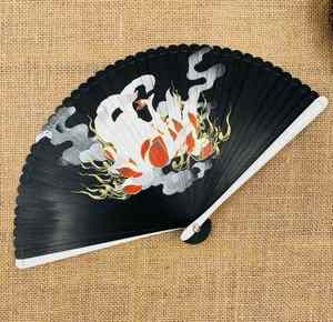 Abanico Plegable de Bambú de Alta Calidad para Halloween, Producto Artesanal de Bambú - Product Image 6