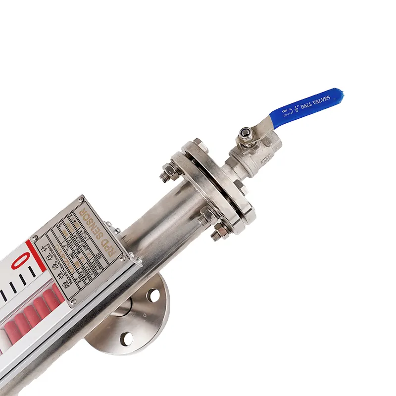 magnetic flap level gauge 4-20mA glass fuel oil water tank level meter gauge Liquid level flow meter