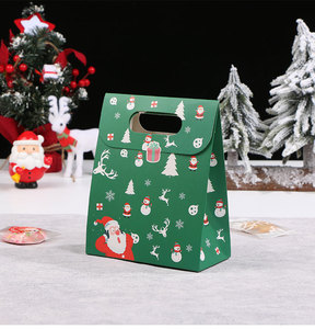Hot bán tùy chỉnh tái chế giáng sinh vui vẻ túi giấy bên túi quà tặng cho món quà - Product Image 5