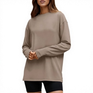 Camisetas de Manga Larga Extra Grandes para Mujer, al por Mayor, con Logotipo Personalizado OEM, Directo de Fábrica, Tops de Otoño 2026, Camisetas Básicas Casuales, Ropa Y2K - Product Image 4