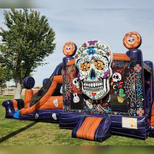 Combo de Tobogán Doble Mine-craft (Húmedo o Seco con Piscina - Tobogán Acuático y Casa de Brinco), Casa de Brinco Combo de Doble Carril Mine-craft - Product Image 6