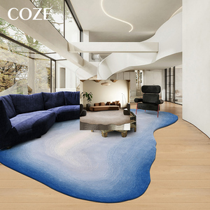 Tappeto in Lana <span class=keywords><strong>su</strong></span> <span class=keywords><strong>Misura</strong></span> di Forma Irregolare e Unica per Soggiorno, Grigio-Marrone, Grande Formato - Product Image 6