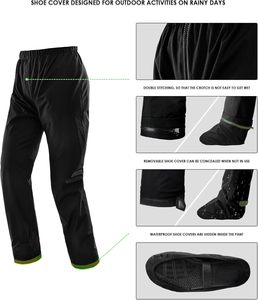 Traje de <span class=keywords><strong>Lluvia</strong></span> para Motocicleta para Hombre, Impermeable, Cortavientos, Transpirable, con Capucha Reflectante, Cierre de Cremallera, para Senderismo al Aire Libre, con Logotipo, Color Negro - Product Image 4