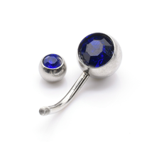Anneau de nombril en acier inoxydable avec strass colorés, barbell incurvé, bijoux de piercing pour le nombril, forme ronde ou goutte d'eau, vente en gros