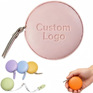 Cinta Métrica de Cuero con Logotipo Personalizado, Cinta Métrica Pequeña Retráctil Automática de Doble Cara para Medir el Cuerpo, Sastre, Confección de Ropa y Dieta - Product Image 1