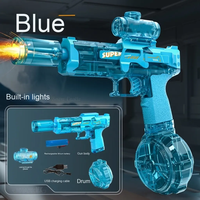 Pistolet à eau électrique automatique, lance-eau, jouet d'été pour l'extérieur, jouet de piscine d'été, pistolet à eau avec grande capacité, lumières LED