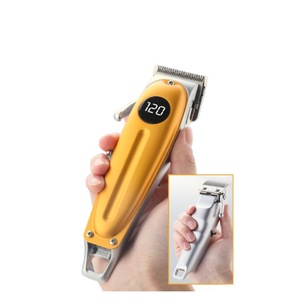 Tondeuse à cheveux électrique Komei, corps métallique, écran numérique, batterie Li-Ion rechargeable, usage professionnel KM-1955 - Product Image 1