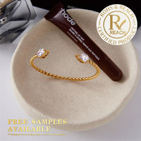 Nouveau design : Breloque Cœur Zircon Plaqué Or 18K en Acier Inoxydable Poli Miroir, Motif Vague Torsadée Superposée, pour Bracelet – Idéal pour les Amoureux
