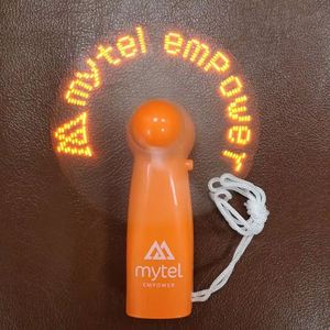 100 Piezas de Ventiladores de Mano Portátiles Personalizados con Logotipo, Regalo Ideal al por Mayor, Mini Ventilador con Luz LED Intermitente y Mensaje - Product Image 2