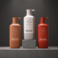 Bouteilles à pompe en plastique HDPE de 500 ml de premier choix, bouteilles de gel douche et de lotion corporelle de 750 ml, emballages cosmétiques pour soins de la peau