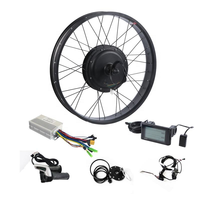 Kit de Conversión para Bicicleta Eléctrica, Llanta Gruesa de 20-26 Pulgadas, 4.0, Motor Trasero de Aleación de Aluminio de 72V 1000W-3000W-5000W