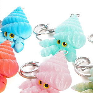 Vashine 3D Heremietkreeft Sleutelhanger Zee Dieren Souvenir Flexibel Kristal Kleurrijk 3D Geprint Heremietkreeft Kinderen Cartoon Tas Charm - Product Image 6