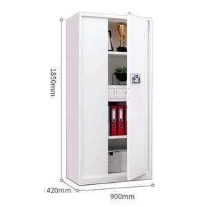 Armoire de classement sécurisée moderne à 2 portes en fer avec serrure à code pour documents importants, idéale pour les écoles et les hôpitaux, rangement métallique pour dossiers. - Product Image 2