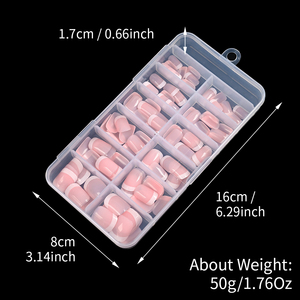 120 <span class=keywords><strong>Uñas</strong></span> Postizas <span class=keywords><strong>Francesas</strong></span> Cortas <span class=keywords><strong>Cuadradas</strong></span> en Bolsa, 12 Tamaños, <span class=keywords><strong>Uñas</strong></span> Postizas de Cobertura Completa, <span class=keywords><strong>Uñas</strong></span> Postizas Desmontables y Reutilizables - Product Image 6
