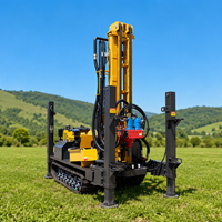 Machine de forage de puits d'eau portable, diesel, profondeur maximale 200 m, équipement hydraulique avec pompe à boue, plateforme de forage