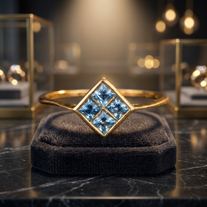 Anillo Clásico de Oro Rosa con Topacio Natural de Lujo, Engaste de Garras, Certificado por Terceros, para Compromiso de Marzo para Mujer - Product Image 3