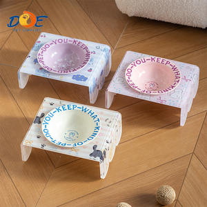Doe Accessoires pour animaux Nouveau design Bol surélevé multicolore pour chien et <span class=keywords><strong>chat</strong></span> Bol en céramique pour animaux - Product Image 1