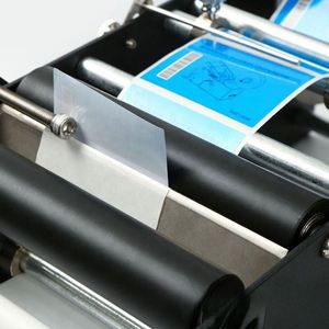 Manual Labeling Machine for Pet Jar Water Bottle Wine Glass Applicator Sticker for Beverage Labelling New <b>Bench</b> Top Design - Product Image 3