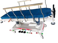 Chariot de transport pliable multifonctionnel pour patients, avec lit de transfert et support de perfusion en acier inoxydable, pour urgences hospitalières