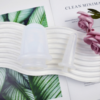 Offres Spéciales 4 pièces ensemble de ventouses pour le visage en silicone Kit de tasses de Massage sous vide pour le corps, le visage, le cou, le dos et les yeux