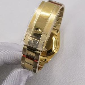 Montre mécanique haut de gamme, mouvement 4130, diamètre du cadran 40 mm, boîtier en or épais électro-plaqué - Product Image 4