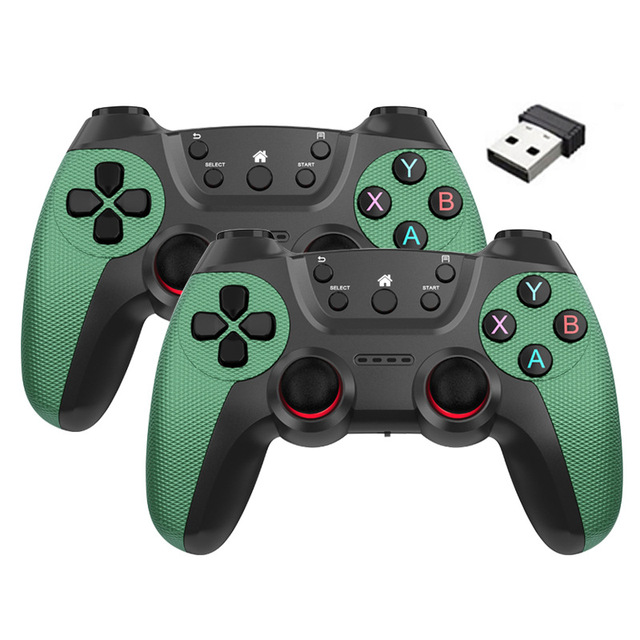 2.4GHz Dual Wireless Joystick Game Controller with Customized Design Supports Android USB for TV Computer Two-Player Use