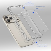 Coque arrière transparente en TPU PC de 1,5 mm en matériau Bayer pour iPhone 18 Pro Max, avec bouchon anti-poussière transparent pour iPhone 17 16 Pro Max