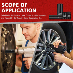 1/2 \ "ổ đĩa 66pcs sâu tác động ổ cắm bộ SAE 3/8 \"-1-1/4 \ "Metric 8-24mm Kích thước Ratchet Xử lý mở rộng thanh cho xe - Product Image 6