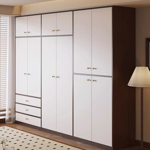 Armoire moderne autoportante à 2 portes en MDF avec portes coulissantes, grande capacité pour chambre à coucher - Product Image 3