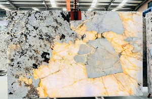 Tấm thạch anh tự nhiên sang trọng Backlit Pandora Onyx Marble bookmatched cho biệt thự trang trí tường nền đá cẩm thạch - Product Image 6