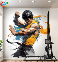 Impresora de Pared Robótica Hanjie, Impresora de Pared Vertical Automática 3D, Máquina Impresora UV de Pared, Máquina de Pintura Vertical UV