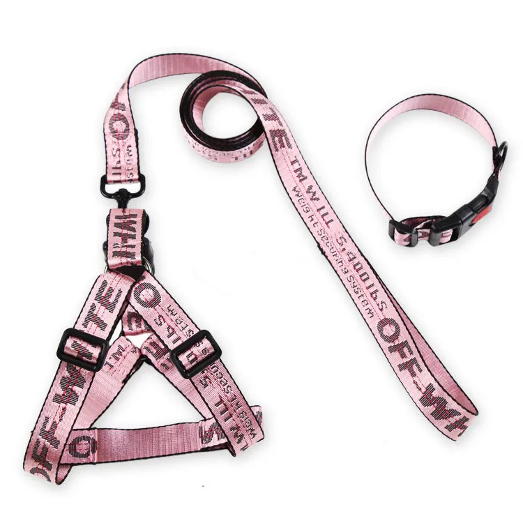 Popular brand pet collars leashes designer dog collar and leash set luxury dog harness set