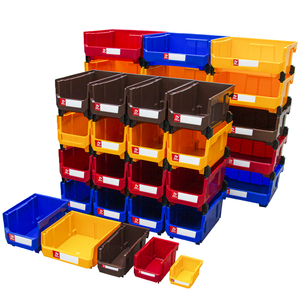 MFTLONG V Series Parts Bin Wall Mounted Bin Warehouse Storage Sliding Parts Rack Shelf Bins For Screw Nut Hardware Electronics