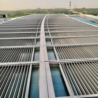 Lumière RVB bioclimatique moderne Pergola d'extérieur en aluminium Gazebo et pavillon Stores à persiennes motorisés étanches