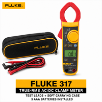   Pince ampèremétrique numérique AC/DC 317 True RMS, testeur électrique professionnel, multimètre à pince 600A, garantie 1 an, CAT III 600V