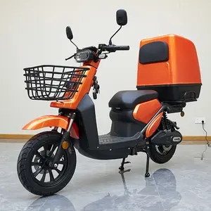 SKD CKD Large Storage Box Enclosed Electric Moped Food Delivery Cargo Electric Scooter 2024 Scooter With Food Delivery
