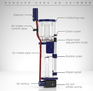 바닷물 수족관을위한 AQUAEXCEL Nano40D 단백질 스키머, 15-20 개의 gals 어항을위한 DC 바람개비 펌프, 내구성, 내부 - Product Image 5