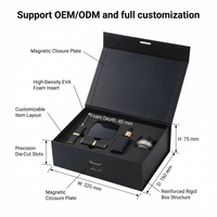 Boîte d'emballage de sérum de luxe personnalisée, pliable, rigide, avec couvercle magnétique et estampage doré