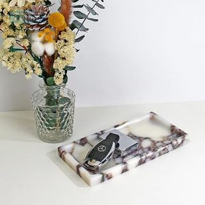 Bandeja de Almacenamiento de <span class=keywords><strong>Joyas</strong></span> de Mármol Calacatta Viola Única, Decoración Moderna y Elegante - Product Image 2