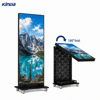 Afficheur LED pliable d'intérieur P1.8 P2 P2.5, panneau publicitaire numérique LED, affichage LED pour centre commercial, raccordement sans soudure