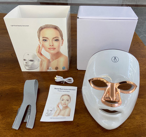Masque facial LED sans fil 7 couleurs, photothérapie à la lumière rouge, rajeunissement de la peau, anti-âge, appareil de beauté pour le visage, pour usage domestique - Product Image 6