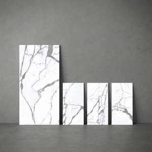 Pearl Statuario 800x1600mm Glossy Porcelain Floor And <b>Wall</b> Tiles White Marble Look Premium Design - Product Image 1