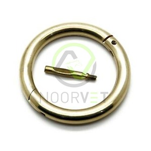 Anneau de nez de taureau auto-perçant en laiton avec instrument vétérinaire à vis de rupture 3 1/2 pouces X 5/16 & 3/8" - Product Image 4