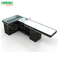 Comptoir de caisse automatique de registre de bureau de table de caissier de magasin d'épicerie de détail Highbright avec le bord de LED