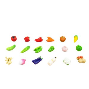 Juguetes de Verduras Realistas en Miniatura, Set de Joyería DIY de Resina Plástica, Bolsa Sorpresa, Venta al Por Mayor - Product Image 1