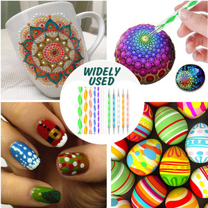 Kit <span class=keywords><strong>d</strong></span>'outils pour pâte polymère transfrontalier de 13 pièces, avec motifs en spirale, en plastique et acrylique, pour nail art, et stylo à points double tête - Product Image 4