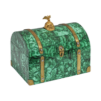 Boîte à bijoux en malachite, pierre semi-précieuse, en bois, papier, plastique, boîte cadeau pour colliers, boucles d'oreilles, emballage de bijoux